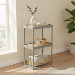 "3-Tier Black Metal Kitchen Spice Rack Organizer – Countertop Storage Shelf (63.5cm x 32.5cm x 20cm)"